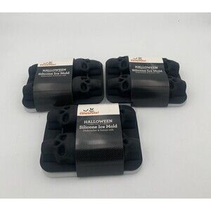 3 New 3D Skull Ice Cube Mold, Large Skull Ice Cube Tray, Make 4 Skull Ice Cubes